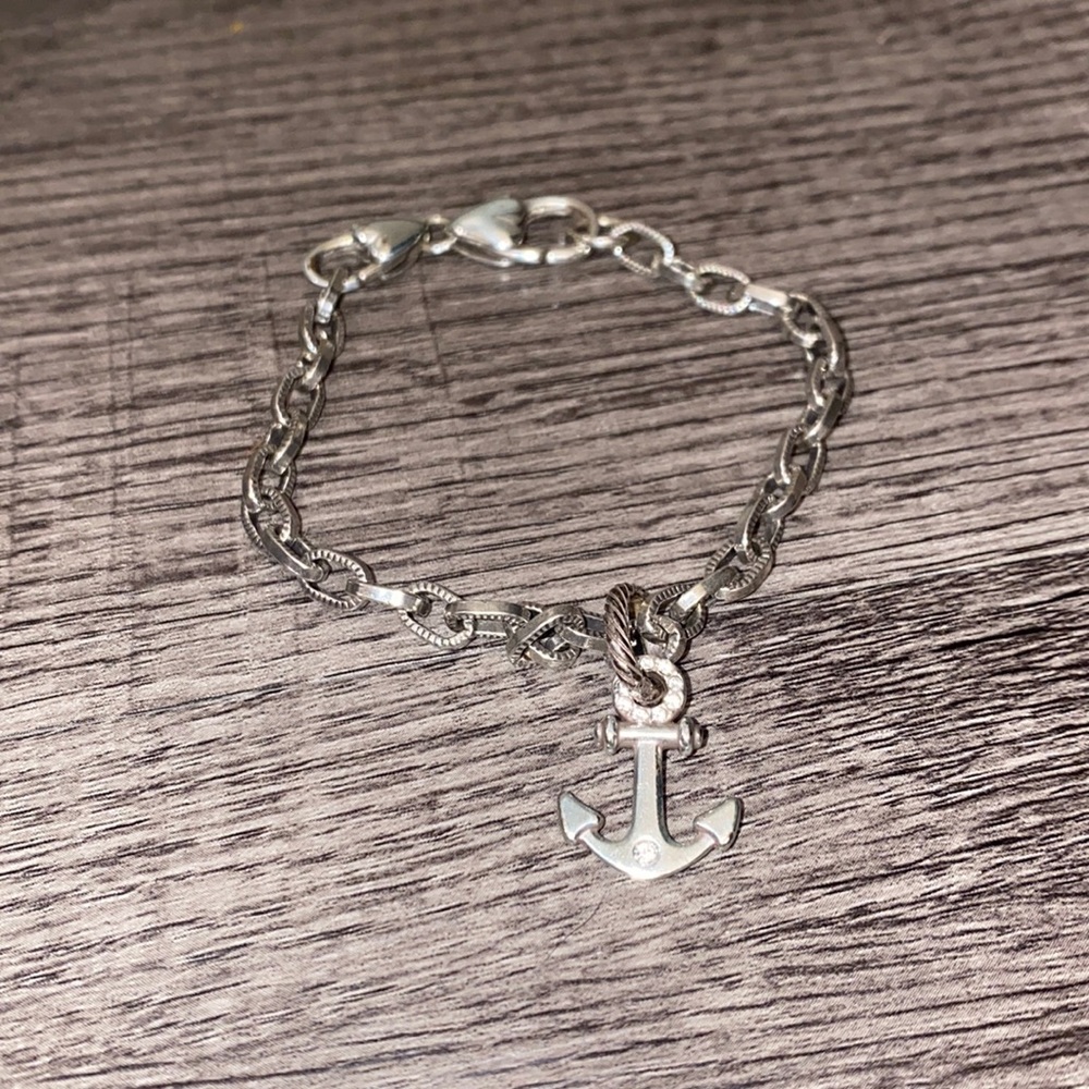 Brighton Charm Bracelet with Anchor Charm- Gently Used